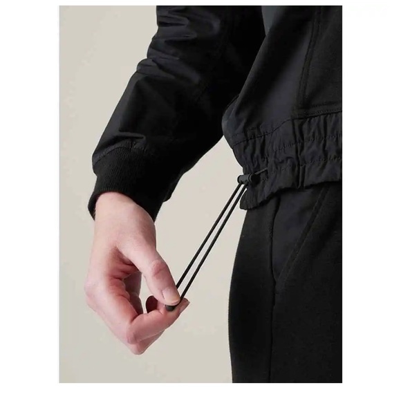 Athleta Triumph Hybrid Half Zip Sweatshirt L Black - Picture 6 of 9